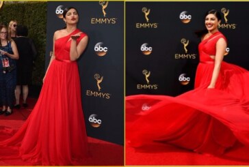 Lady in Red, Priyanka Chopra is a Sight to Behold at The Emmys 2016