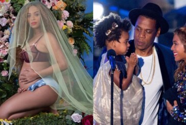 Singer Beyonce Shows Baby Bump Announcing Her Pregnancy With Twins With Husband Jay Z