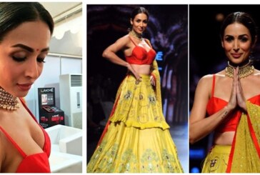 Lakme Fashion Week 2017: The Ravishing Malaika Arora Khan as Showstopper for Divya Reddy is Slaying in Yellow-Red Lehenga
