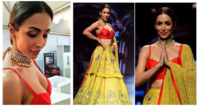 Lakme Fashion Week 2017: The Ravishing Malaika Arora Khan as Showstopper for Divya Reddy is Slaying in Yellow-Red Lehenga