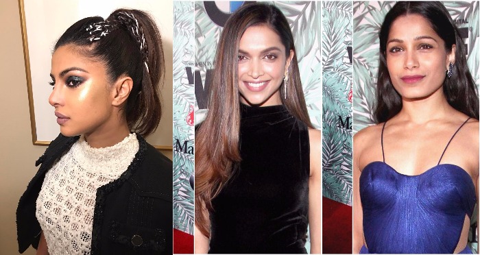 Sizzling Hot: Deepika Padukone, Priyanka Chopra and Freida Pinto At Oscars 2017 Pre-Awards cocktail party!