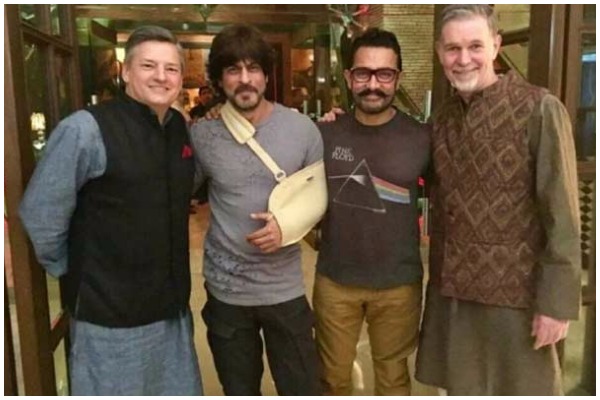 Netflix CEO Reed Hastings With SRK Aamir Khan