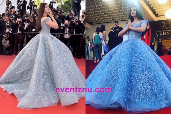 Cannes Film Fest 2017: Aishwarya Rai Bachchan Stun On Red Carpet In A Cinderella Inspired Blue Gown!