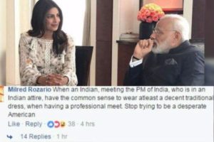 Priyanka Chopra shamed for showing her legs in front of Modi