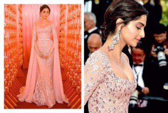 Sonam Kapoor at Cannes 2017: Sonam Goes Radiant Like A Gold Rose In Elie Saab!