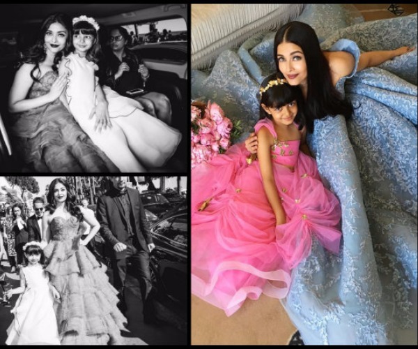 photoshoot of Aishwarya Rai with daughter Aaradhya from Cannes 2017