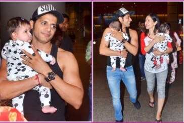 PICS: Naagin 2 Actor Karanvir Bohra, Teejay Sidhu With Twin Daughters Returned India With A Warm Airport Welcome