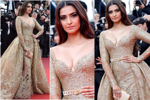 Cannes Film Festival 2017, Day 6: Sonam Kapoor Is All Glittering In Elie Saab Gold Gown!
