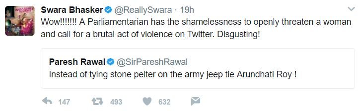 Paresh Rawal Over Arundhati Roy Comment
