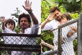 Watch: Shah Rukh Khan, Son AbRam Greet Fans In Signature Style On Eid At Mannat!