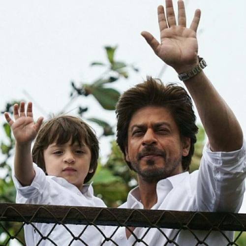 Shah Rukh Khan Son AbRam Greet Fans In Signature Style On Eid 