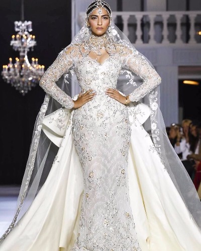 Sonam Kapoor as Showstopper for Ralph Russo at Paris Couture Week 2017