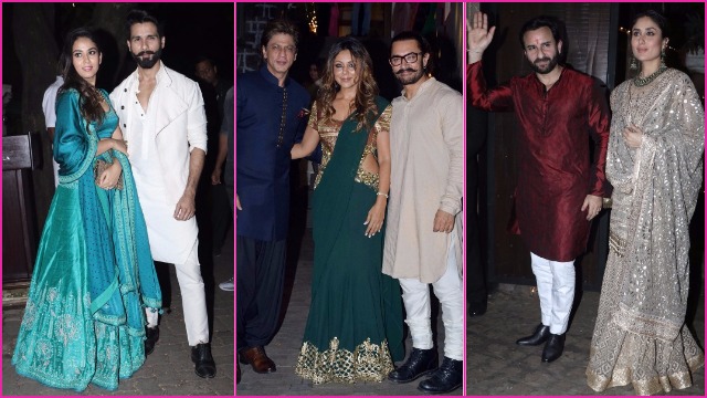 SRK, Gauri Khan, Deepika Padukone, Kareena Kapoor, Shahid At Aamir Khan’s Grand Diwali Party