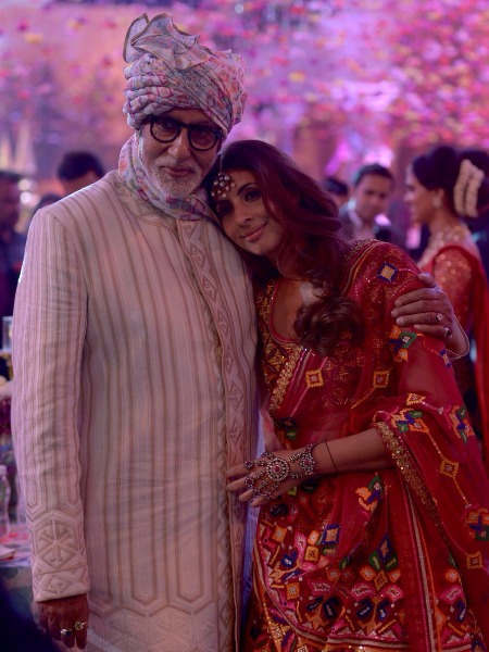 Amitabh Bachchan Shweta at the wedding