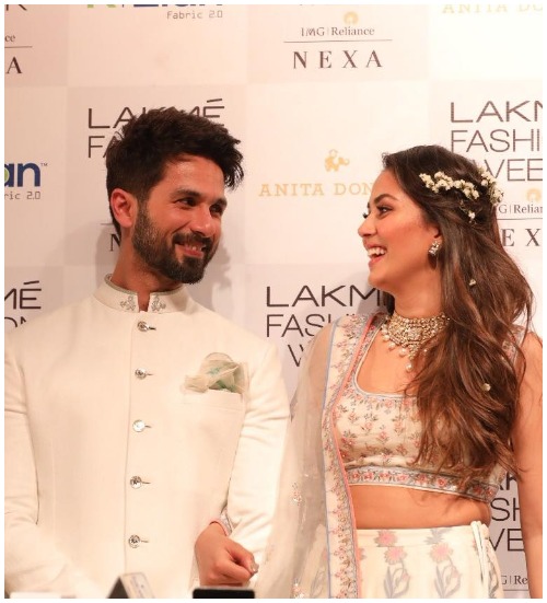 Shahid Kapoor- Mira Rajput Walk Hand-in-Hand As Showstopper For Anita Dongre At Lakme Fashion Week 2018 Day1