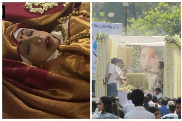 Watch: Sridevi’s Mortal Remains Wrapped In Flag, Funeral With State Honors