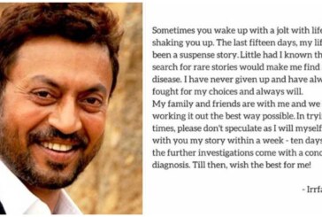 Bollywood Actor Irrfan Khan Reveals He Has Rare Disease, B-Town Stars Wish Speedy Recovery!