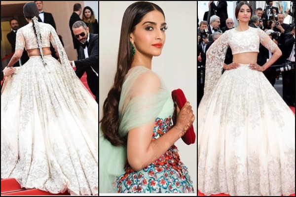 Newly Wed Sonam Kapoor Ahuja Stuns Cannes In Her Desi Avatar Wearing Bridal Lehenga