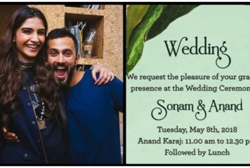 Sonam Kapoor – Anand Ahuja’s Wedding Card Is Simple and Elegant – Check