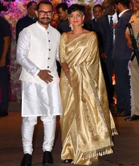 Aamir Khan - Kiran Rao at Akash Ambani -Shloka Mehta's Grand Engagement