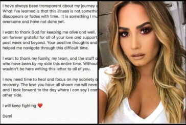 Pop Singer Demi Lovato Breaks Silence After Drug Overdose, Says ‘Will Keep Fighting’