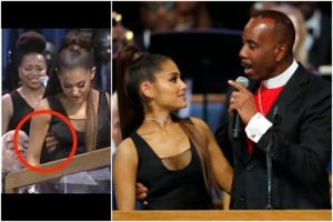 Bishop groping pop singer Ariana Grande