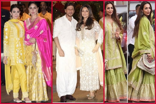 Shah Rukh Khan -Gauri, Kareena Kapoor, Karisma Celebrate Ganesh Chaturthi In Ethnic Wear!