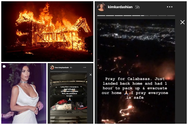California Fire: Kim and Kourtney Kardashian Forced to Evacuate From Their Home As California Wildfires Rage