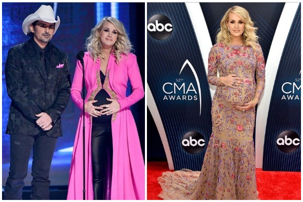 Pregnant Carrie Underwood Reveals Gender Of Her Baby At CMA 2018 Awards