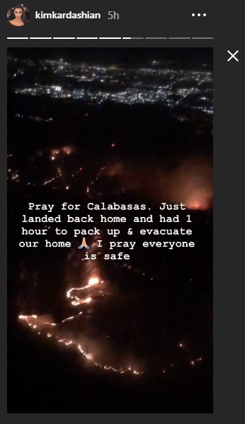 California Fire Kim Kourtney Kardashian