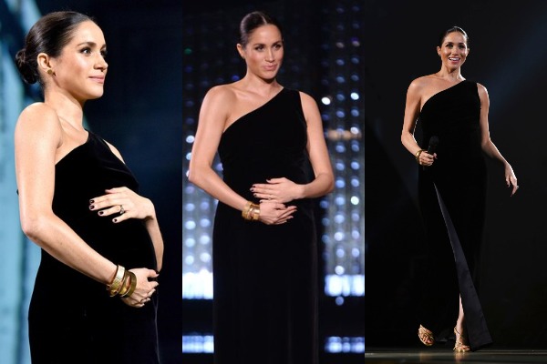 Duchess Of Sussex Meghan Markle Dazzles In Givenchy At British Fashion Awards