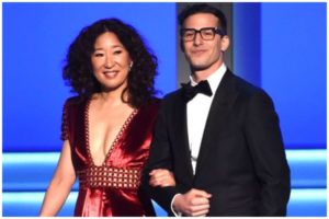 Andy Samberg Sandra Oh Golden Globe Awards