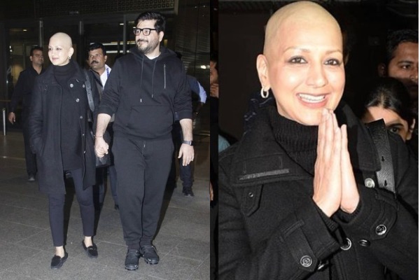 Taking A Happy Break From Her Cancer Treatment, Sonali Bendre Returns Home To Mumbai